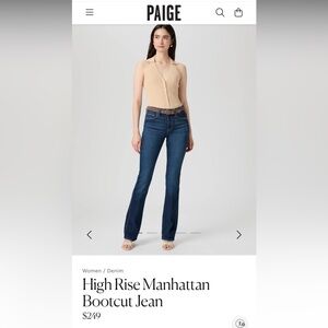 PAIGE Manhattan Bootcut Jeans sz 28 x 28